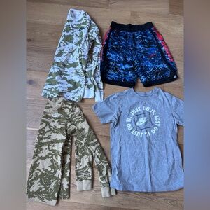 Boys youth medium lot clothes 3 shorts 3 shirts nike hurley